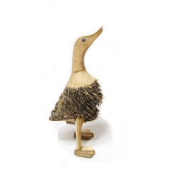 Kaczka włochata z drewna tekowego 26cm